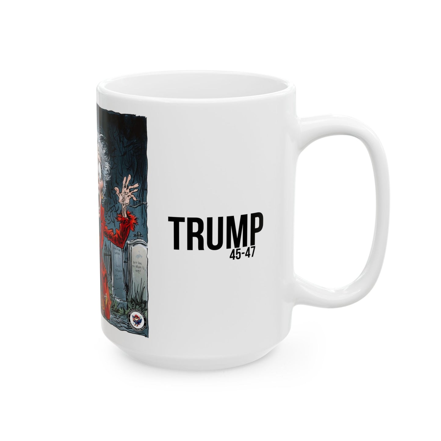 Patriotic cartoon Social Security take away print Ceramic Mug, (11oz, 15oz)