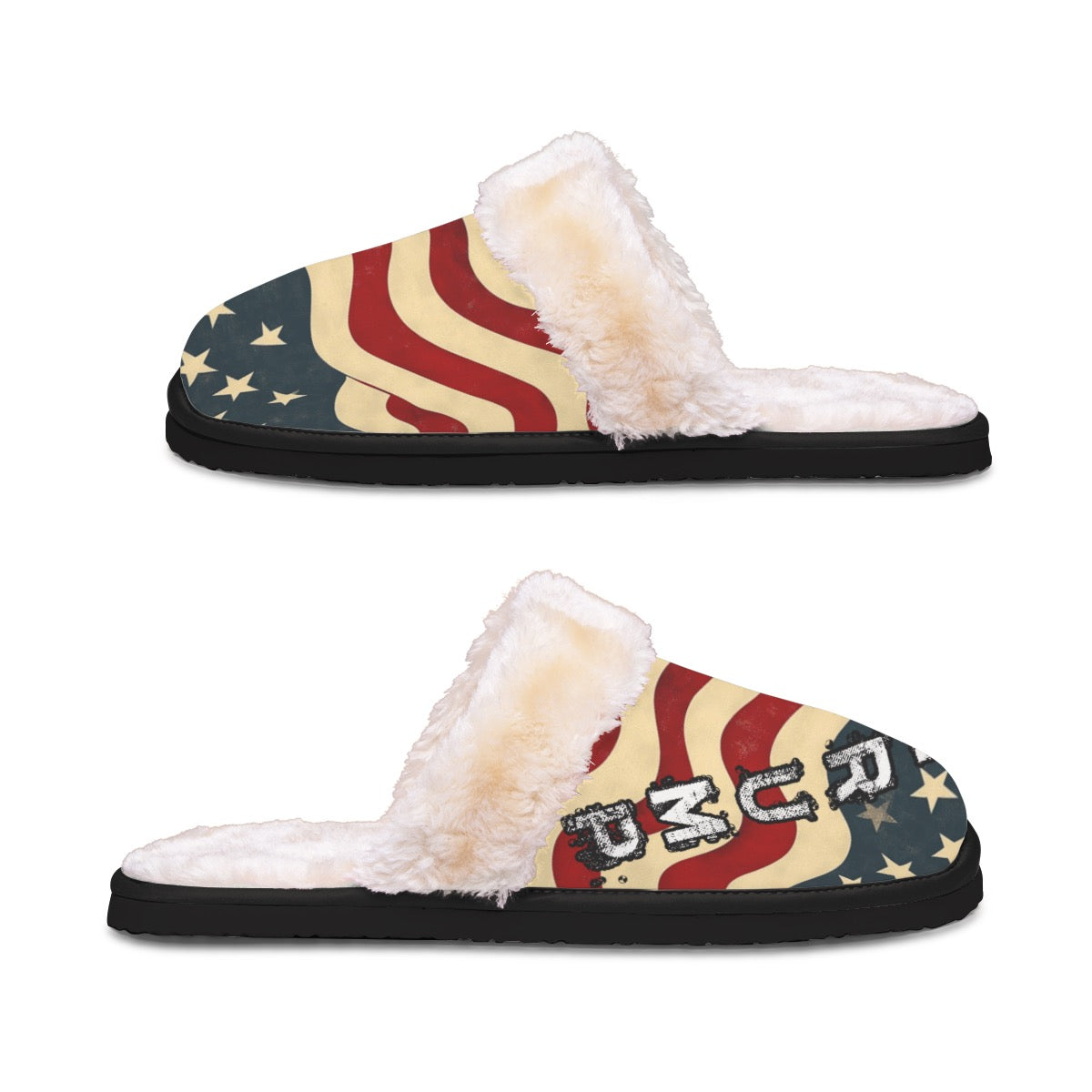 Flag/trump, Women's Home Plush Slippers