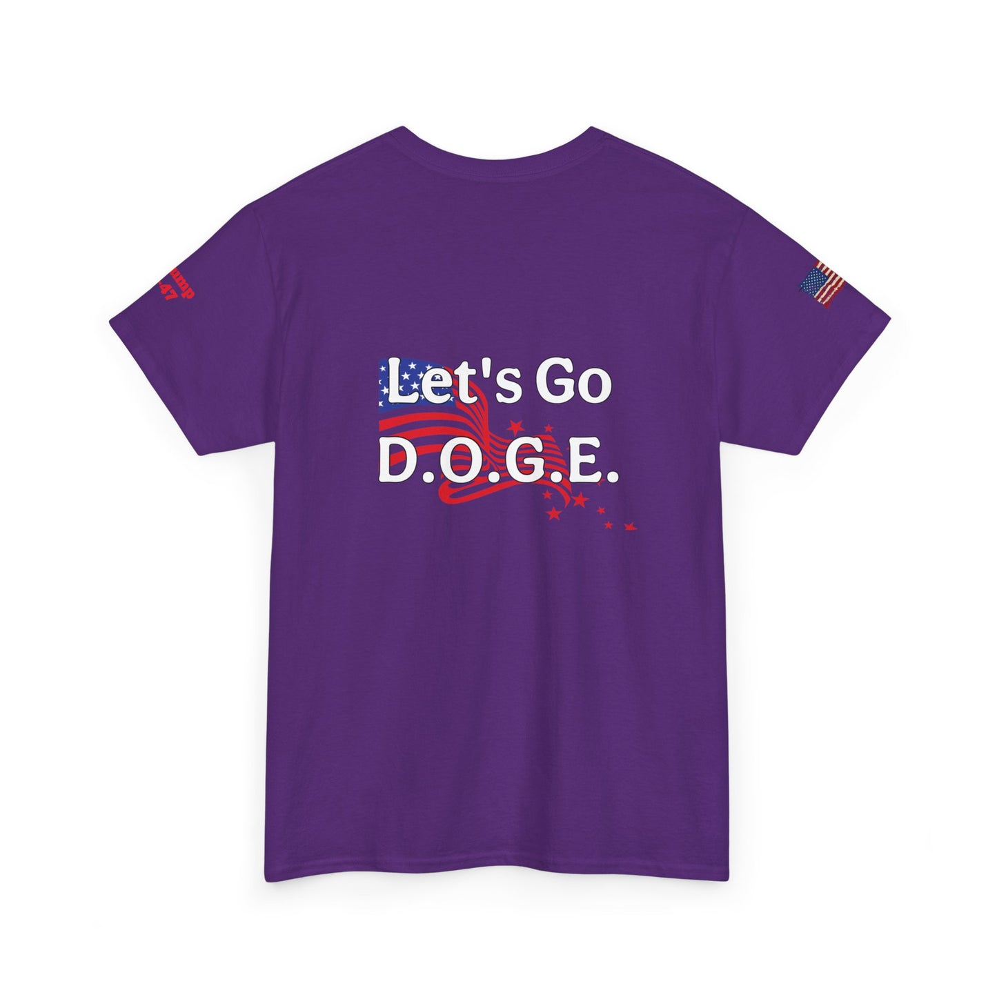 Dark MAGA d.o.g.e patriotic print, Unisex Heavy Cotton Tee