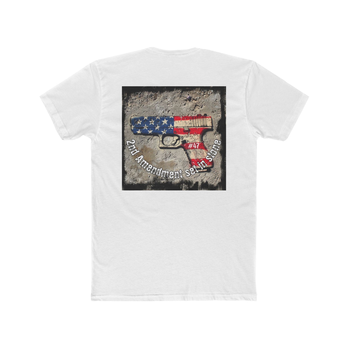 Unisex Cotton Crew Tee - Trump 45-47 2nd Amendment Graphic Tee