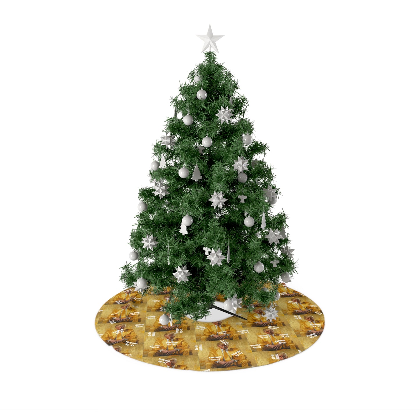 Trump gold Christmas Tree Skirts