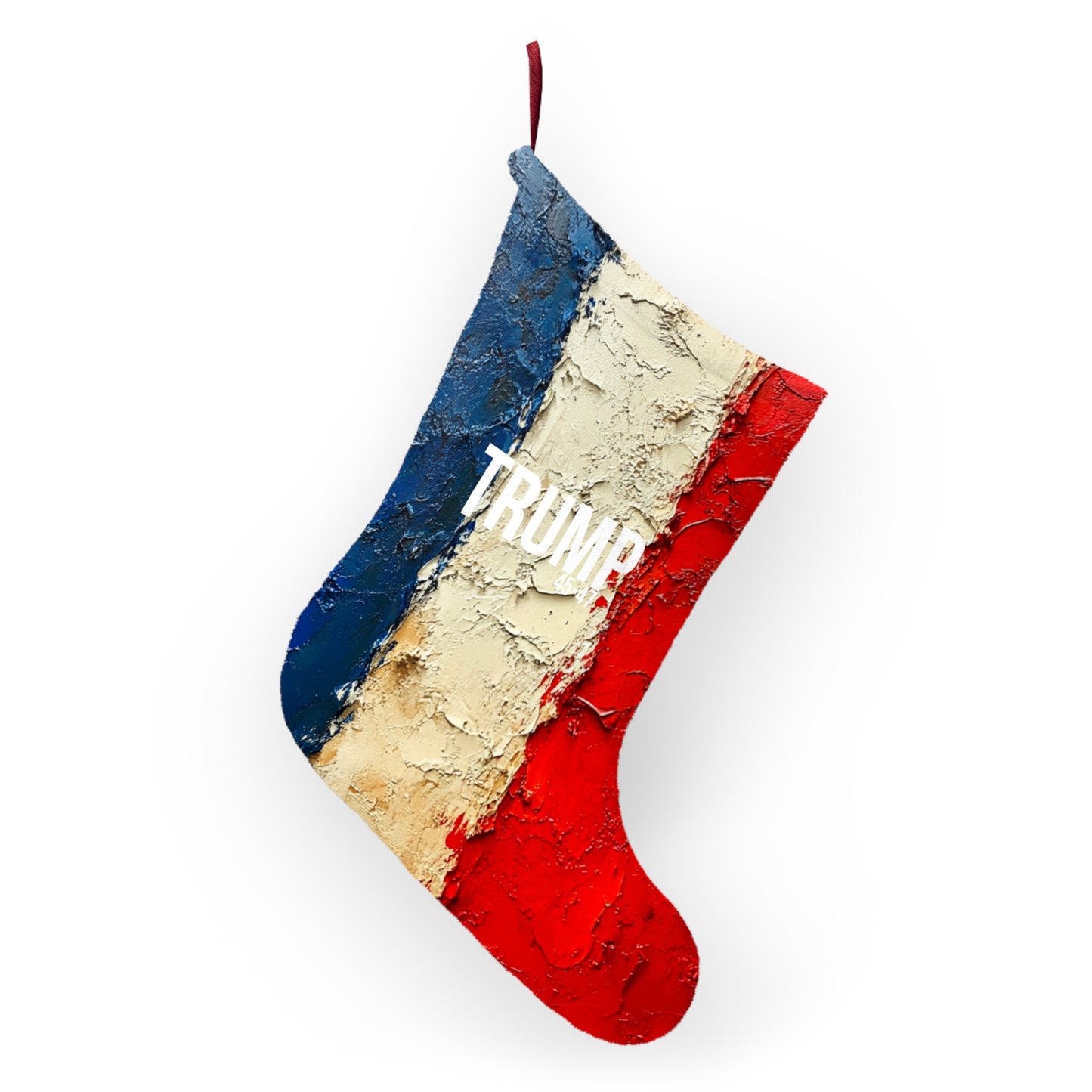 Red white and blue trump Christmas Stockings