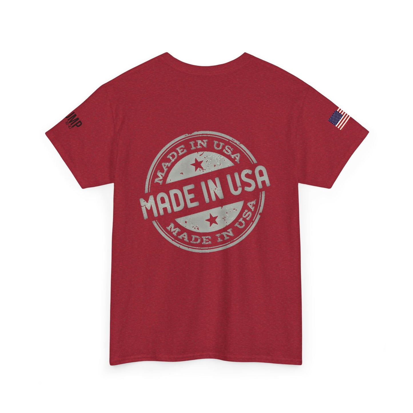 patriotic cartoon f around print, Unisex Heavy Cotton Tee