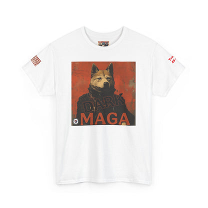 Dark MAGA d.o.g.e patriotic print, Unisex Heavy Cotton Tee