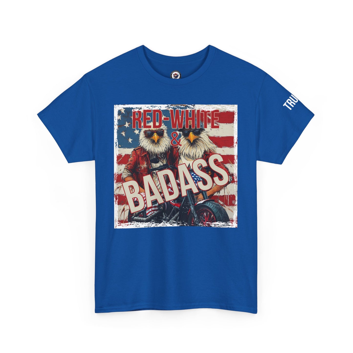 Red white and baddass trump print,Unisex Heavy Cotton Tee