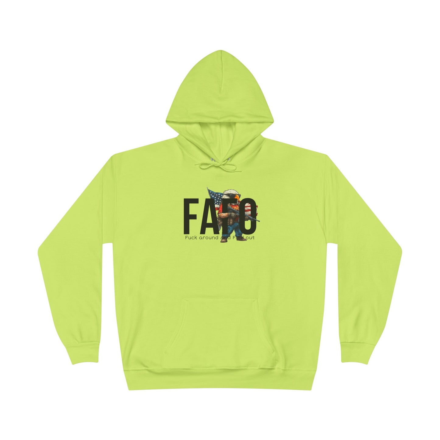 FAFO Trump print, Unisex EcoSmart® Pullover Hoodie Sweatshirt