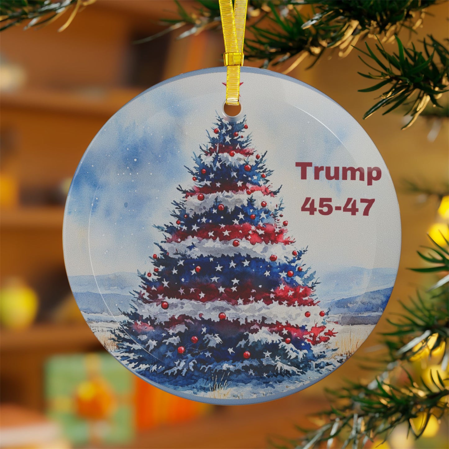 Trump Glass Ornaments