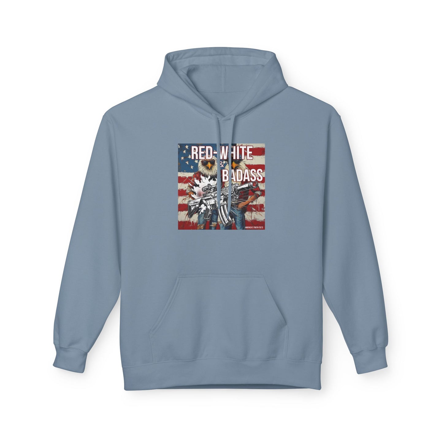 Red white and BA, trump printUnisex Midweight Softstyle Fleece Hoodie