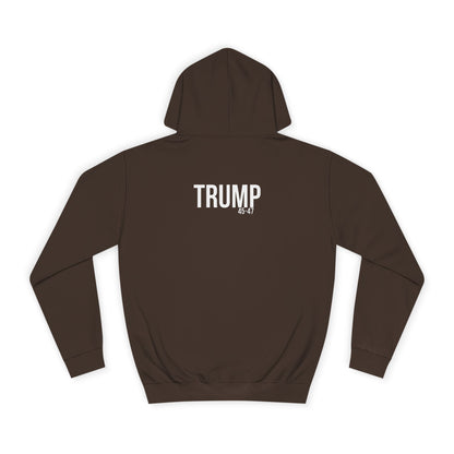 DOGE trump print cartoon, Unisex College Hoodie