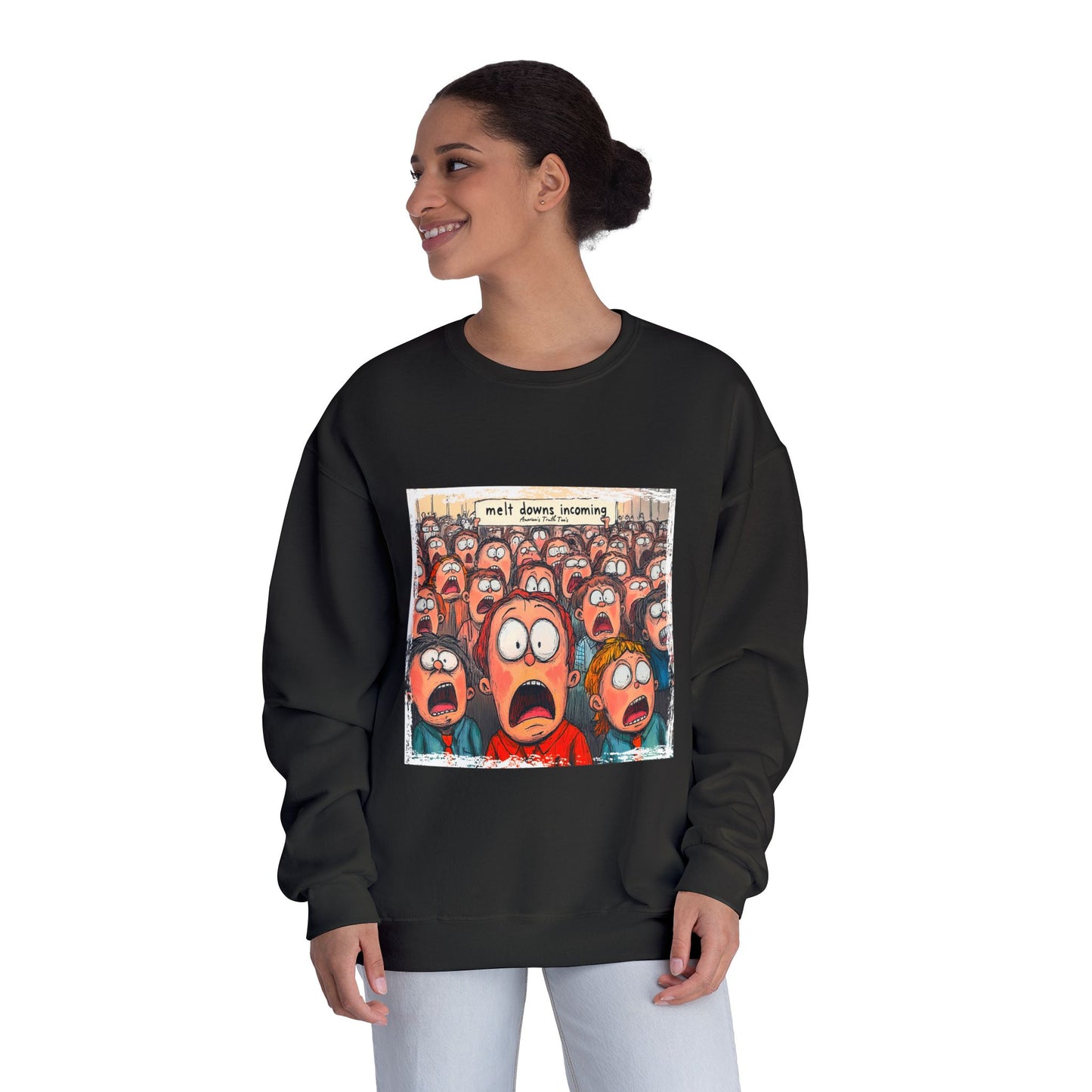 Meltdowns incoming, patriotic t-shirt in a Unisex NuBlend® Crewneck Sweatshirt