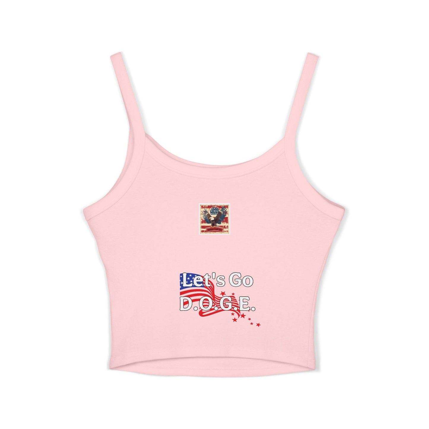 Meltdowns Incoming patriotic print in a Women's Spaghetti Strap Tank Top