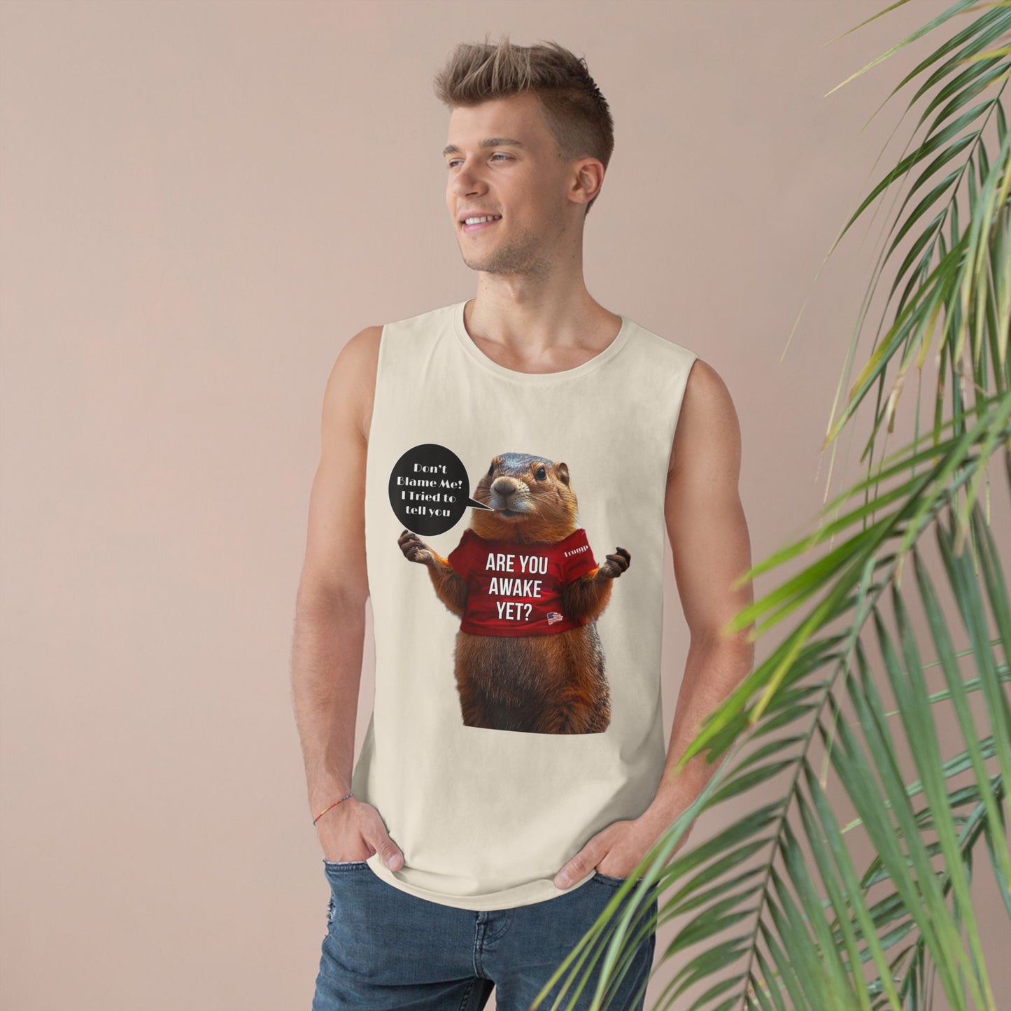 Cartoon patriotic don’t blame me print ,Unisex Barnard Tank