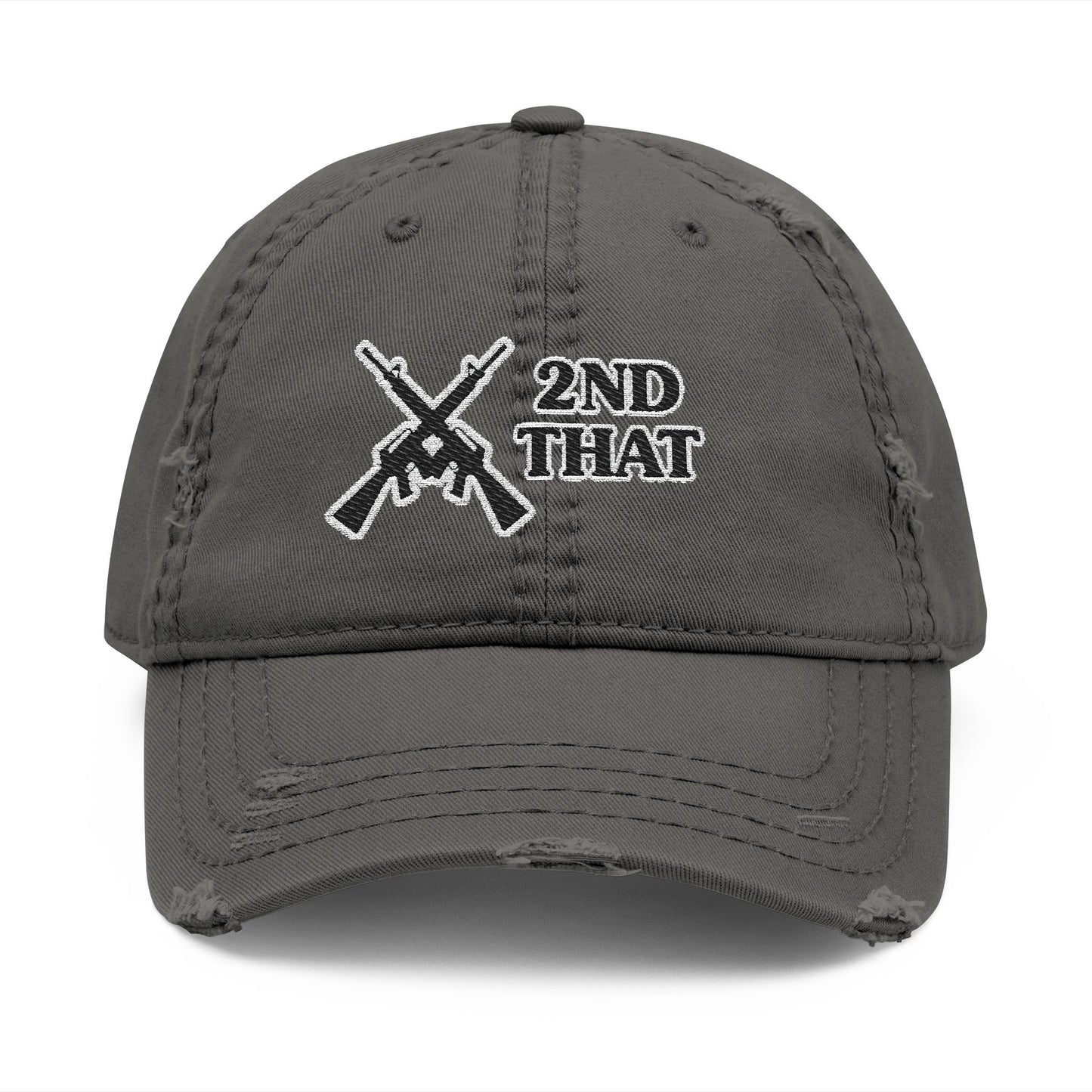 Distressed Dad Hat with 2nd That Embroidery | Casual Military Style Cap, Perfect Gift for Dads and Veterans, Unique Accessories