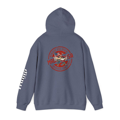 Trump cartoon print, Unisex Heavy Blend™ Hooded Sweatshirt