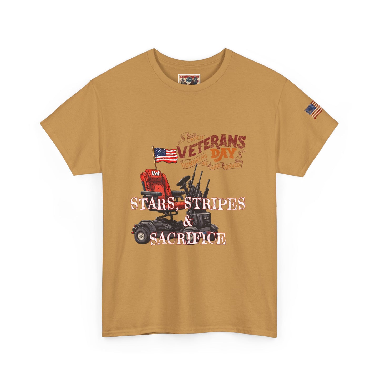 Patriotic Veterans day print ,Unisex Heavy Cotton Tee