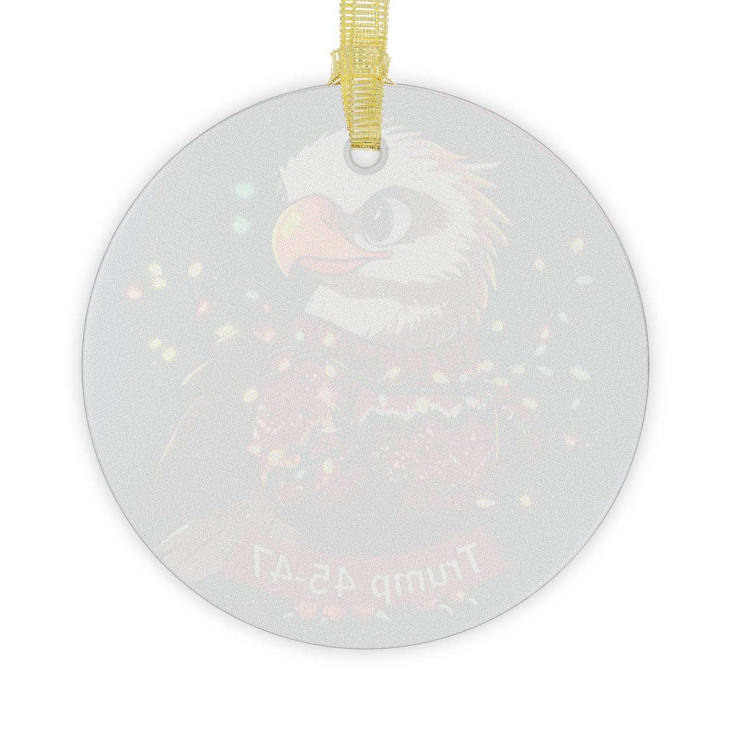 Trump 45-47 eagle Glass Ornaments