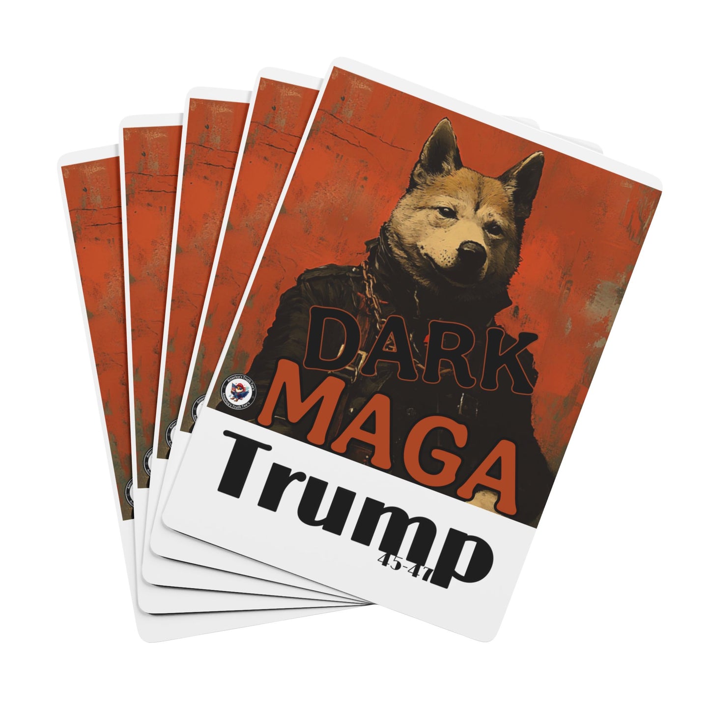 Patriotic dark MAGA Poker Playing Cards