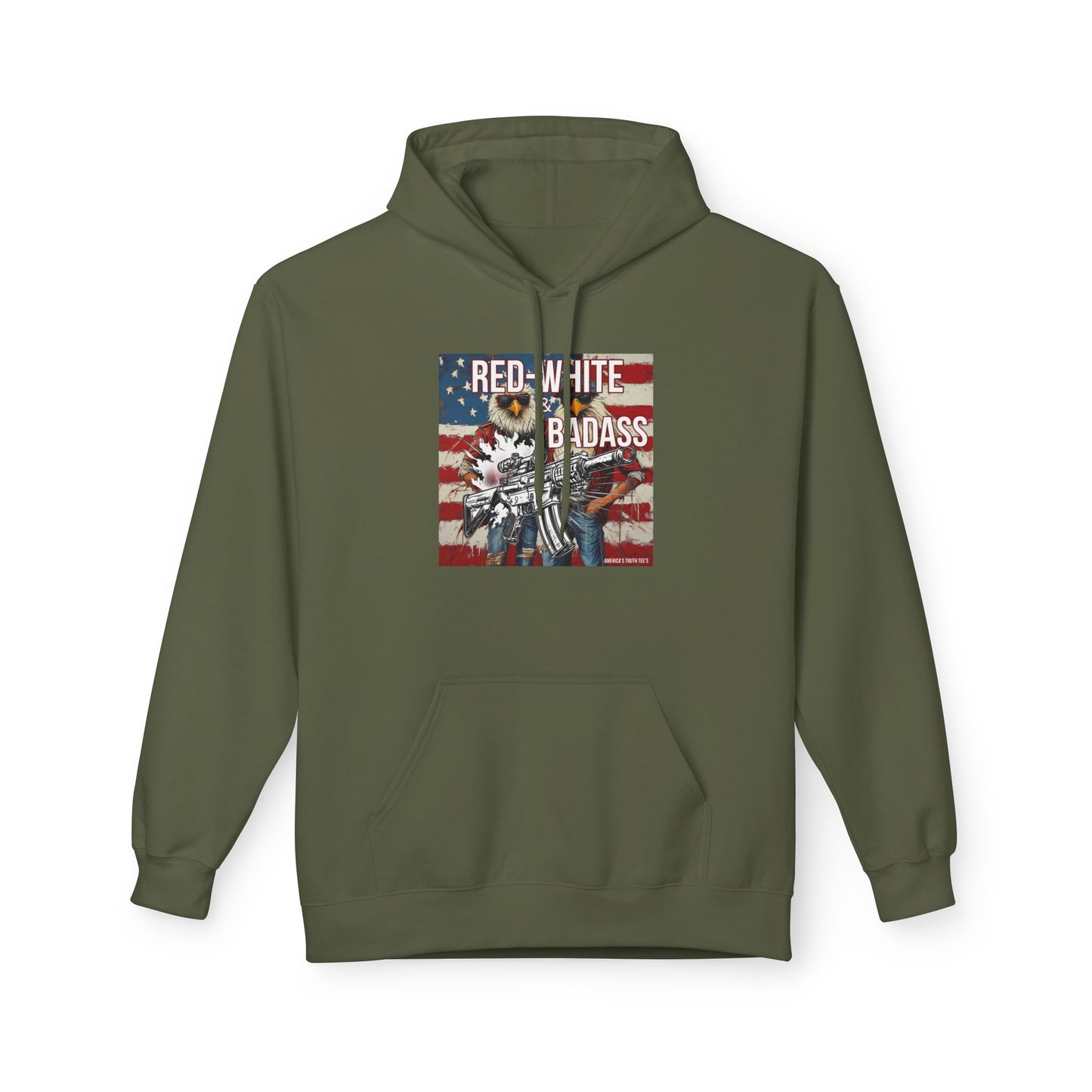 Red white and BA, trump printUnisex Midweight Softstyle Fleece Hoodie