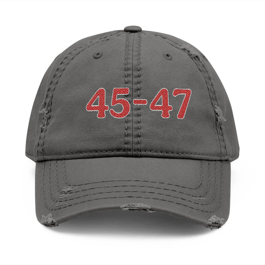 45-47 print patriotic Distressed Dad Hat (Embroidery)