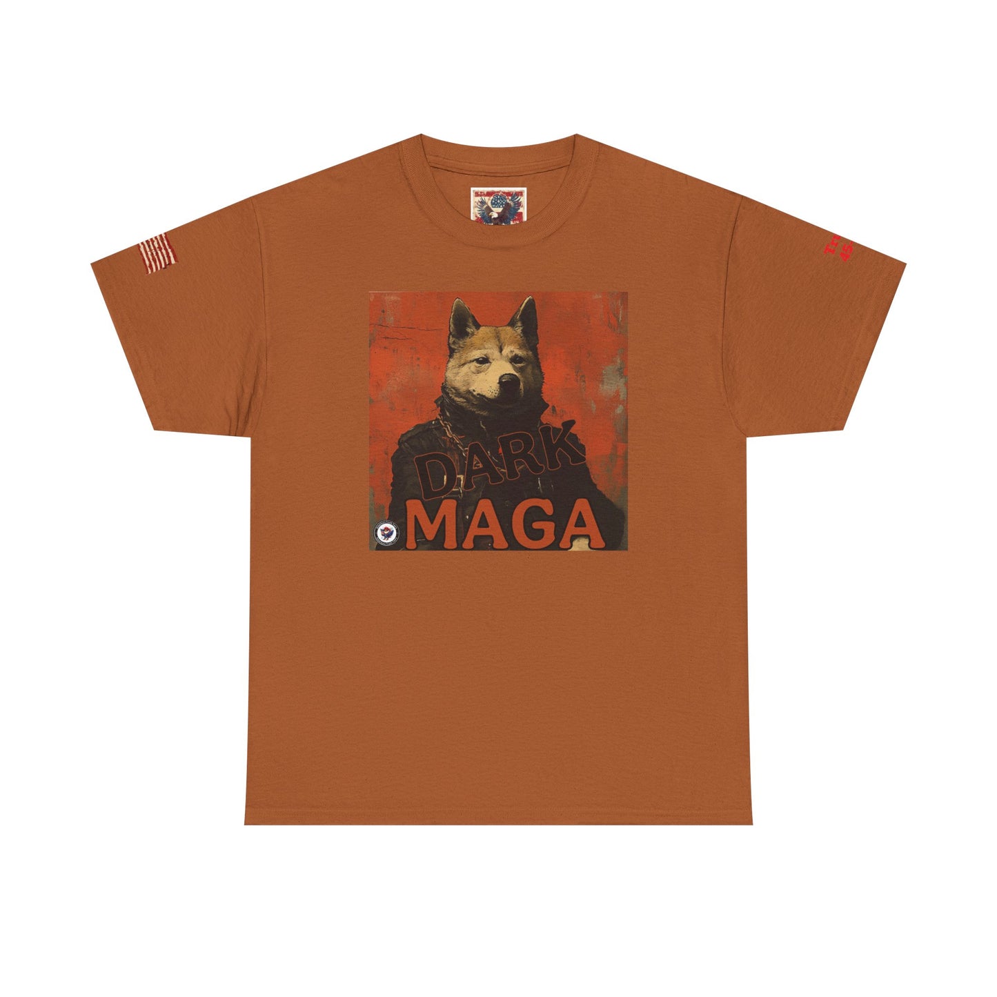Dark MAGA d.o.g.e patriotic print, Unisex Heavy Cotton Tee