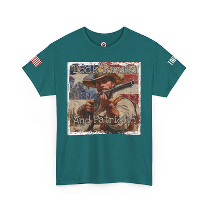 Lock loaded and patriotic, Unisex Heavy Cotton Tee