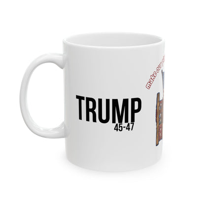 Make our playgrounds safe again trump print, Ceramic Mug, (11oz, 15oz)
