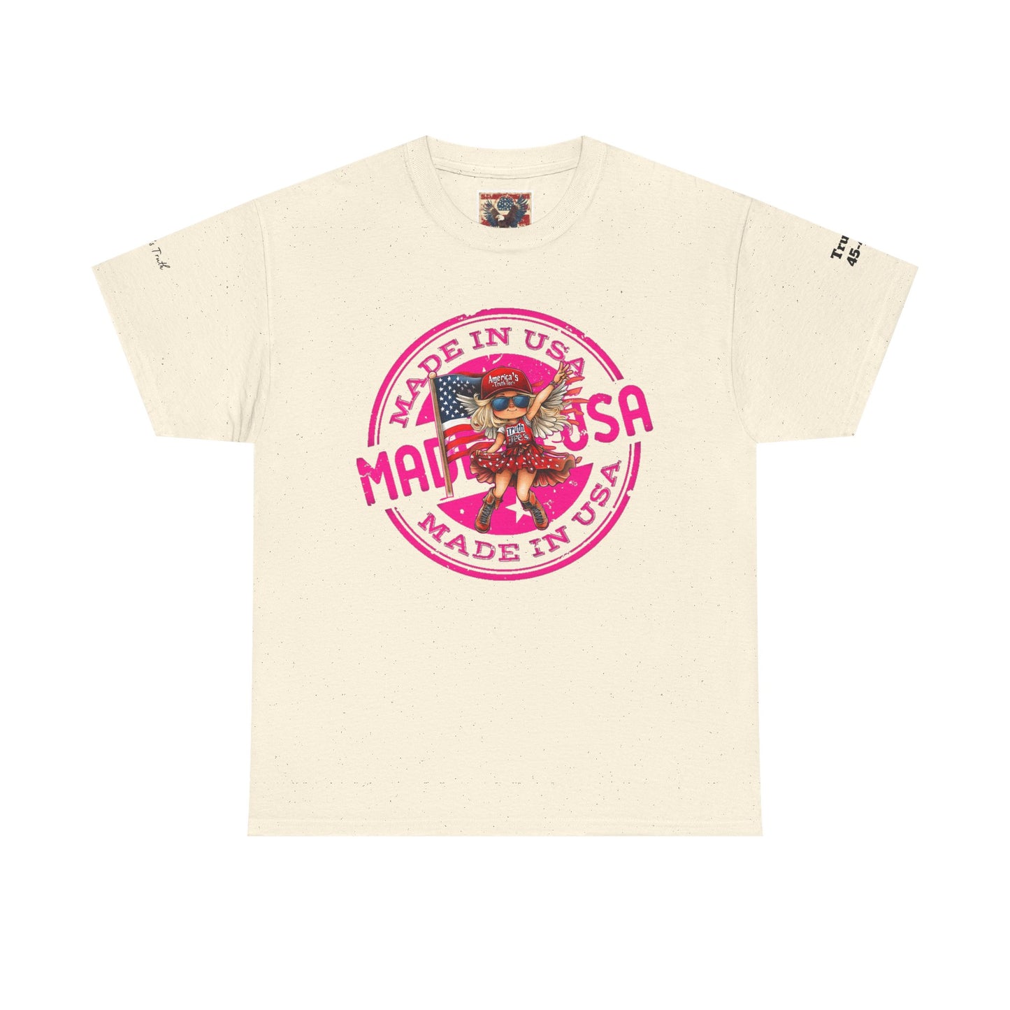 Made in the USA women’s patriotic print, Unisex Heavy Cotton Tee