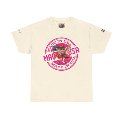 Made in the USA women’s patriotic print, Unisex Heavy Cotton Tee