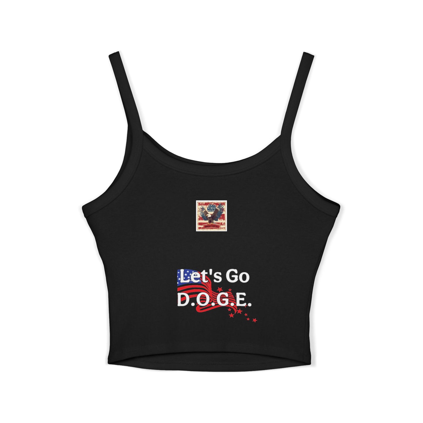 Meltdowns Incoming patriotic print in a Women's Spaghetti Strap Tank Top