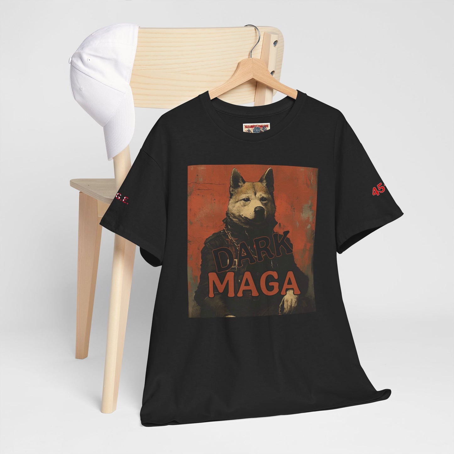 Dark MAGA  with made in USA print Unisex Heavy Cotton Tee