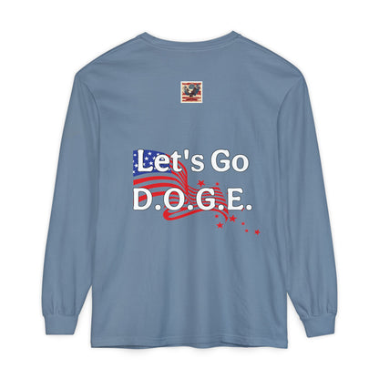 Meltdowns Incoming, patriotic T-shirt in a Unisex Garment-dyed Long Sleeve T-Shirt