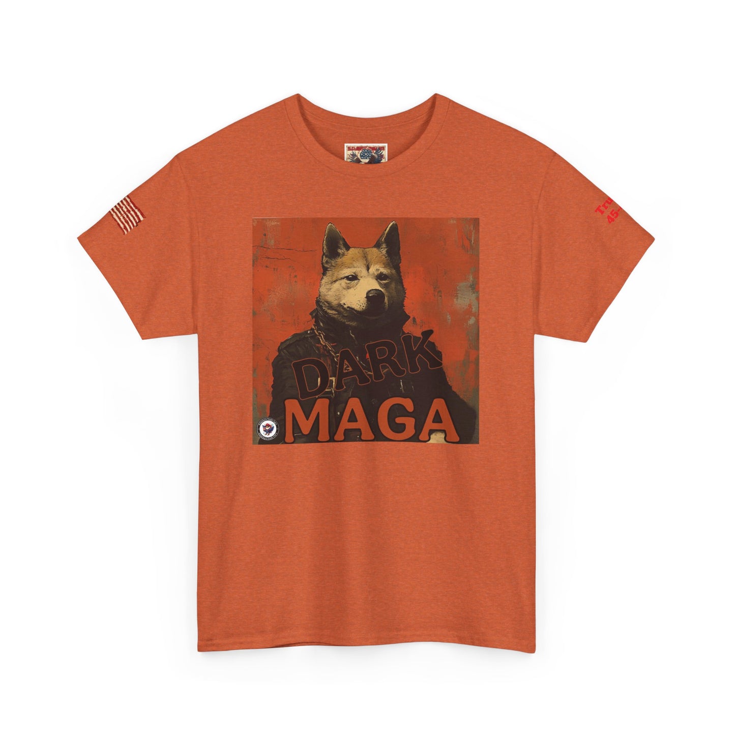 Dark MAGA d.o.g.e patriotic print, Unisex Heavy Cotton Tee