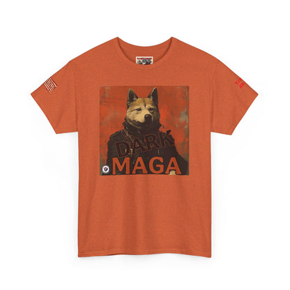 Dark MAGA d.o.g.e patriotic print, Unisex Heavy Cotton Tee