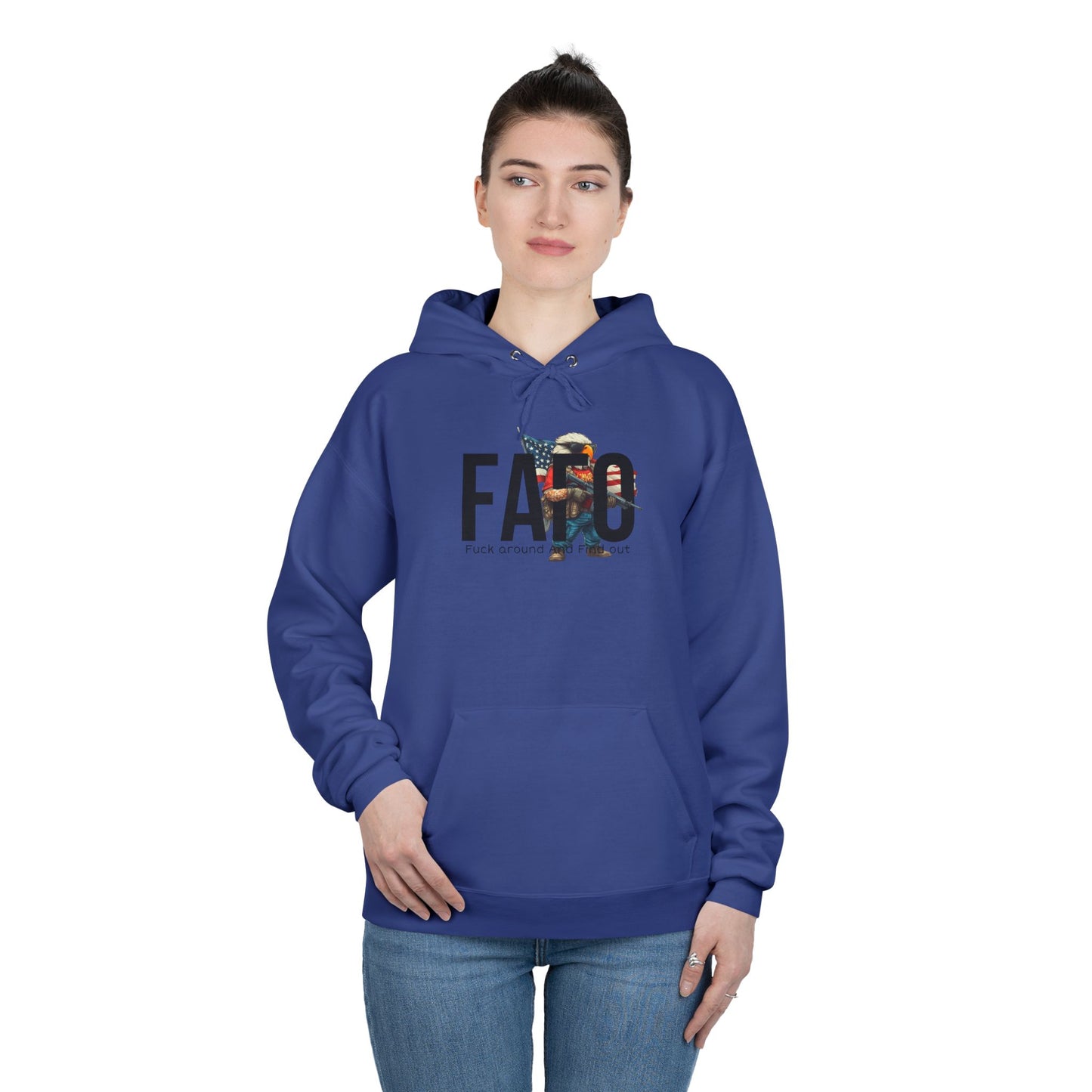 FAFO Trump print, Unisex EcoSmart® Pullover Hoodie Sweatshirt