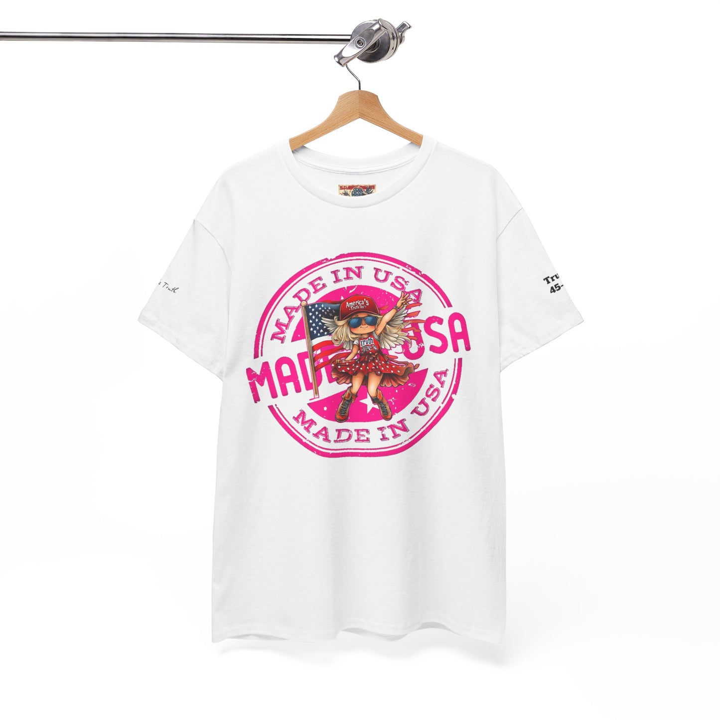 Made in the USA women’s patriotic print, Unisex Heavy Cotton Tee