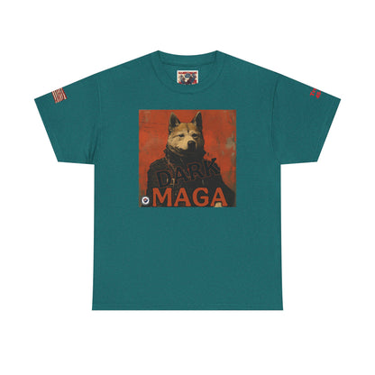 Dark MAGA d.o.g.e patriotic print, Unisex Heavy Cotton Tee
