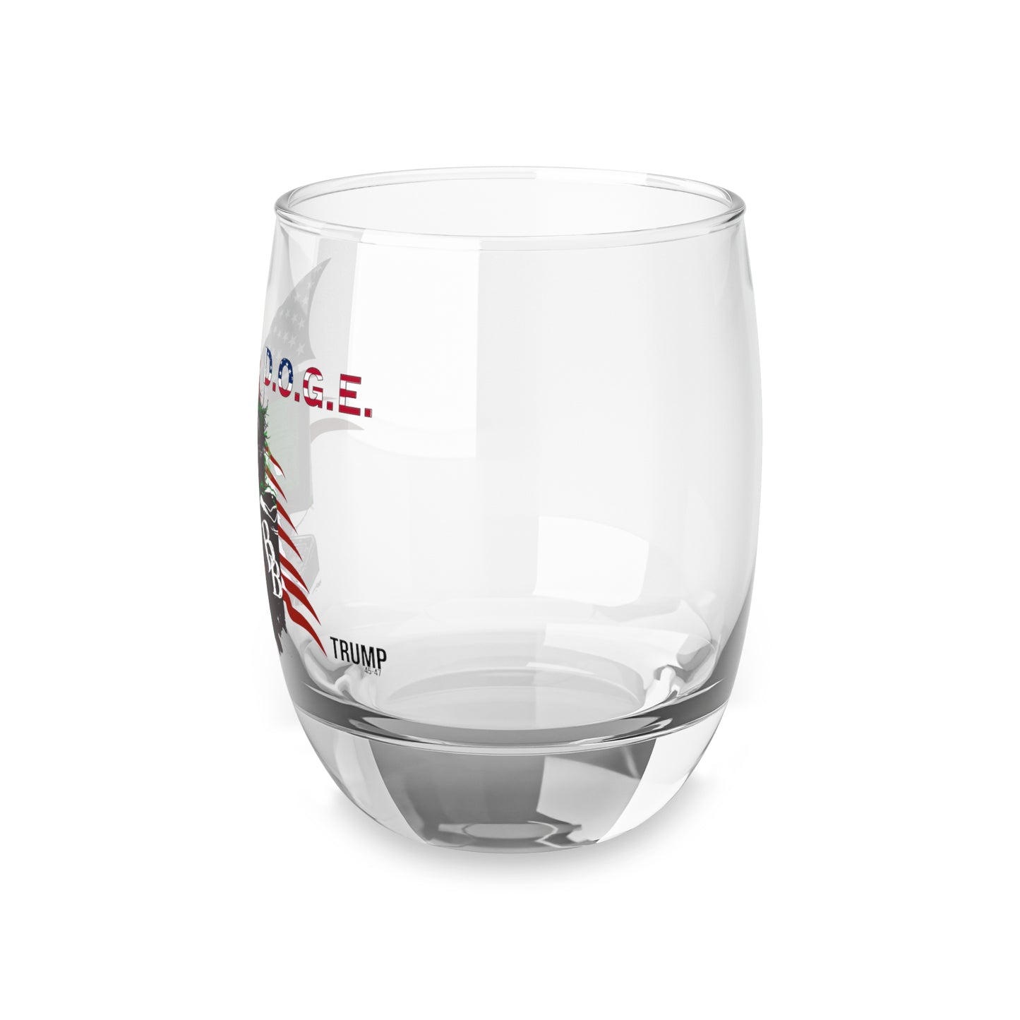 Doge big Balz Trump Print, Whiskey Glass