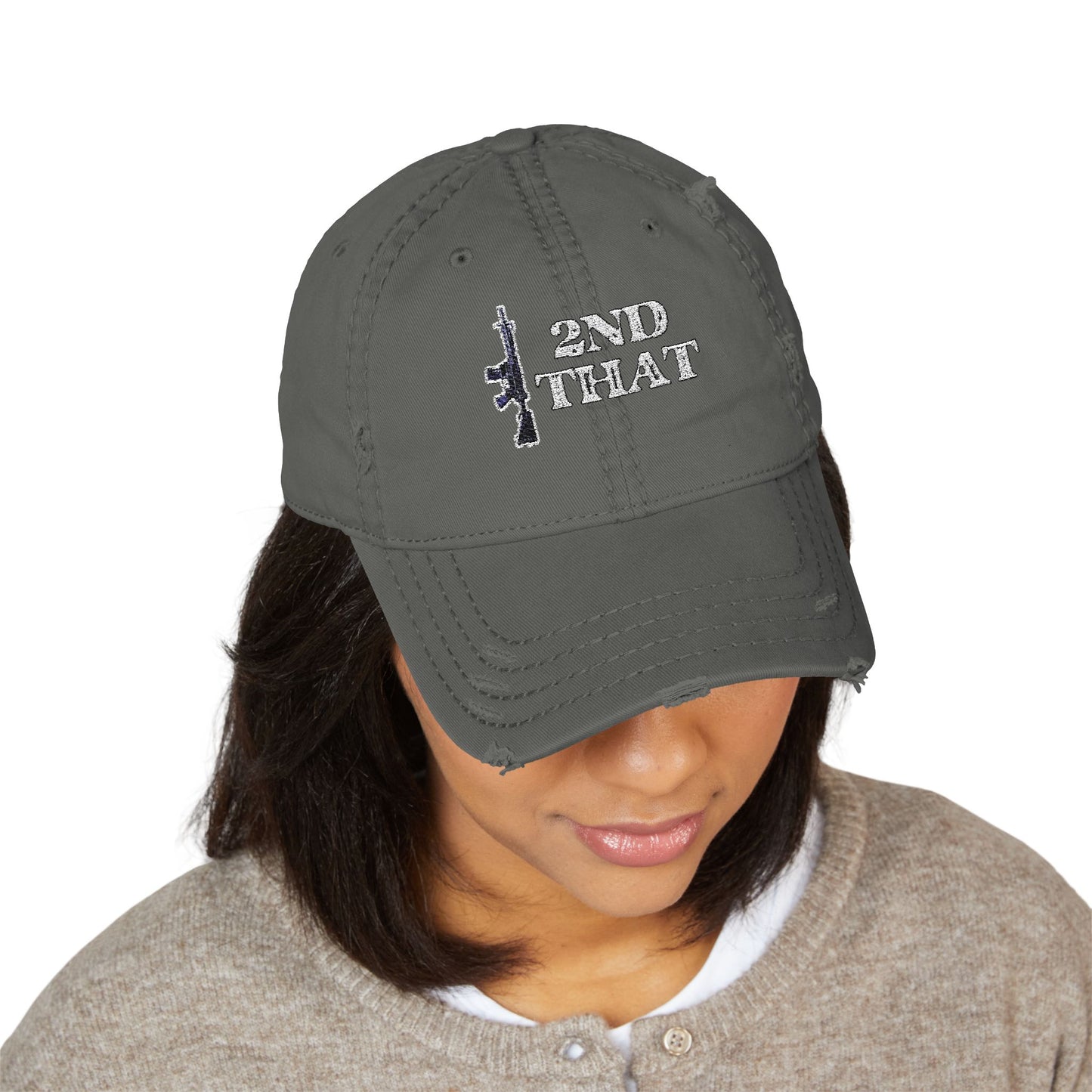 I second that, Distressed Dad Hat (Embroidery)