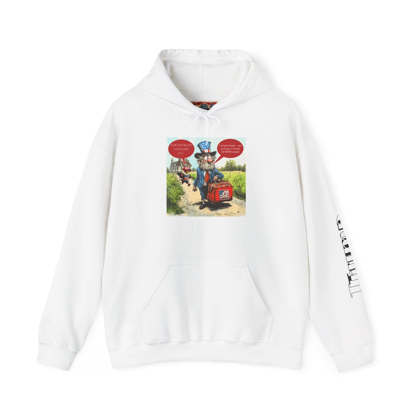 Trump cartoon print, Unisex Heavy Blend™ Hooded Sweatshirt