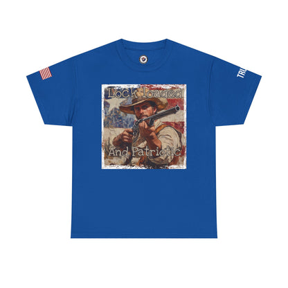 Lock loaded and patriotic, Unisex Heavy Cotton Tee