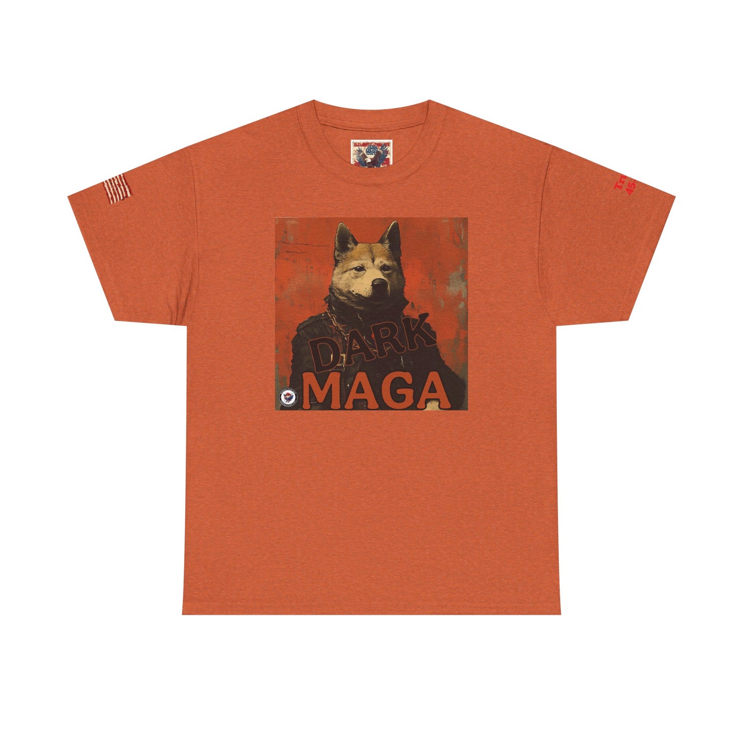 Dark MAGA d.o.g.e patriotic print, Unisex Heavy Cotton Tee
