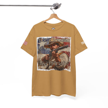 Lock loaded and patriotic, Unisex Heavy Cotton Tee