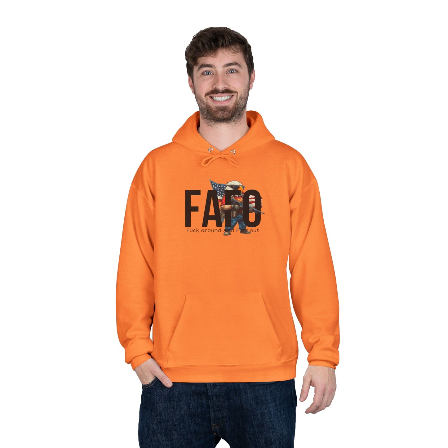 FAFO Trump print, Unisex EcoSmart® Pullover Hoodie Sweatshirt