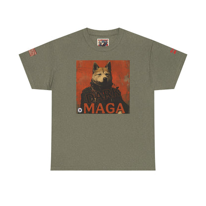 Dark MAGA d.o.g.e patriotic print, Unisex Heavy Cotton Tee