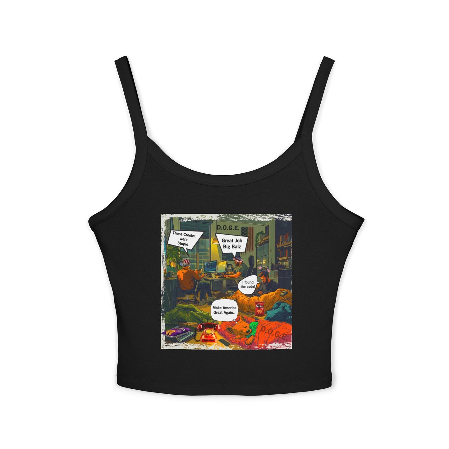 D.o.g.e. Theme Women's Spaghetti Strap Tank Top