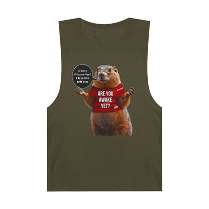 Cartoon patriotic don’t blame me print ,Unisex Barnard Tank