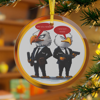 Trump 45-47 Glass Ornaments