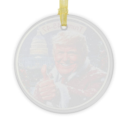 Trump 45-47 Glass Ornaments