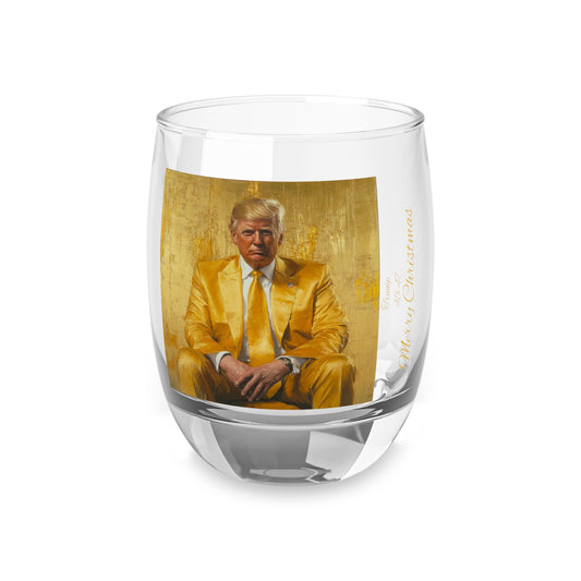 Trump merry Christmas Whiskey Glass