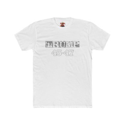 Unisex Cotton Crew Tee - Trump 45-47 2nd Amendment Graphic Tee